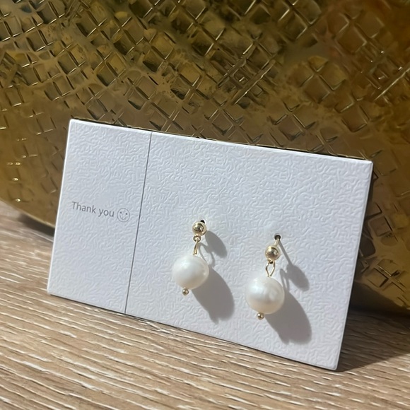 Pearl Drop Earrings - Picture 1 of 3